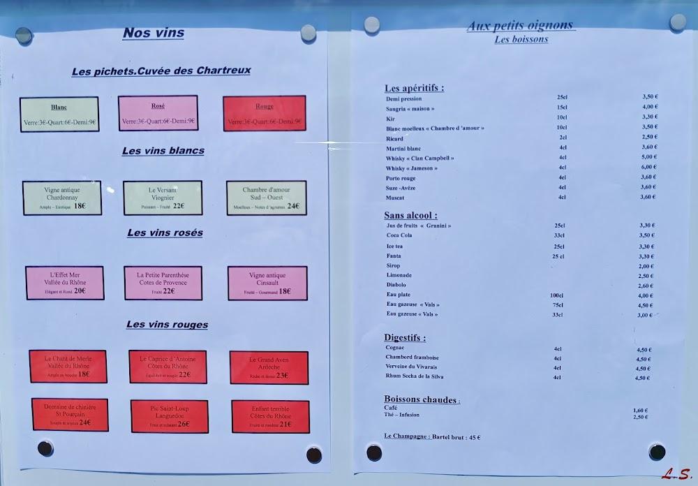 Aux petits oignons - Menu Image 1